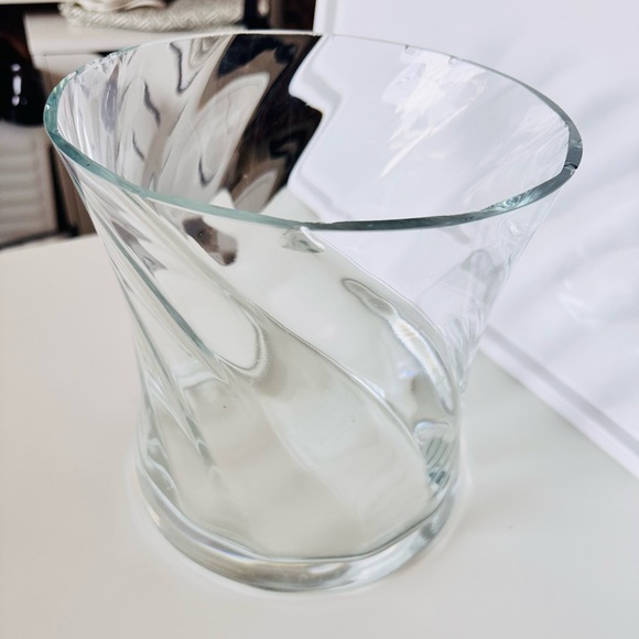 TOSCANY PERIGNON Handblown Concave Optic Ice or Wine/Champagne Bucket Glass Vase - Picture 8 of 14